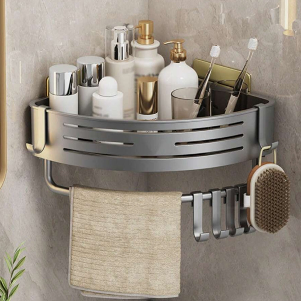 LoungeYard | Aluminum Corner Shower Caddy Rack — product view 1