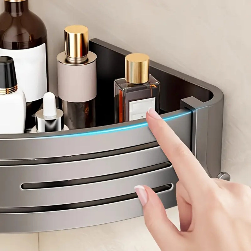 LoungeYard | Aluminum Corner Shower Caddy Rack — product view 2