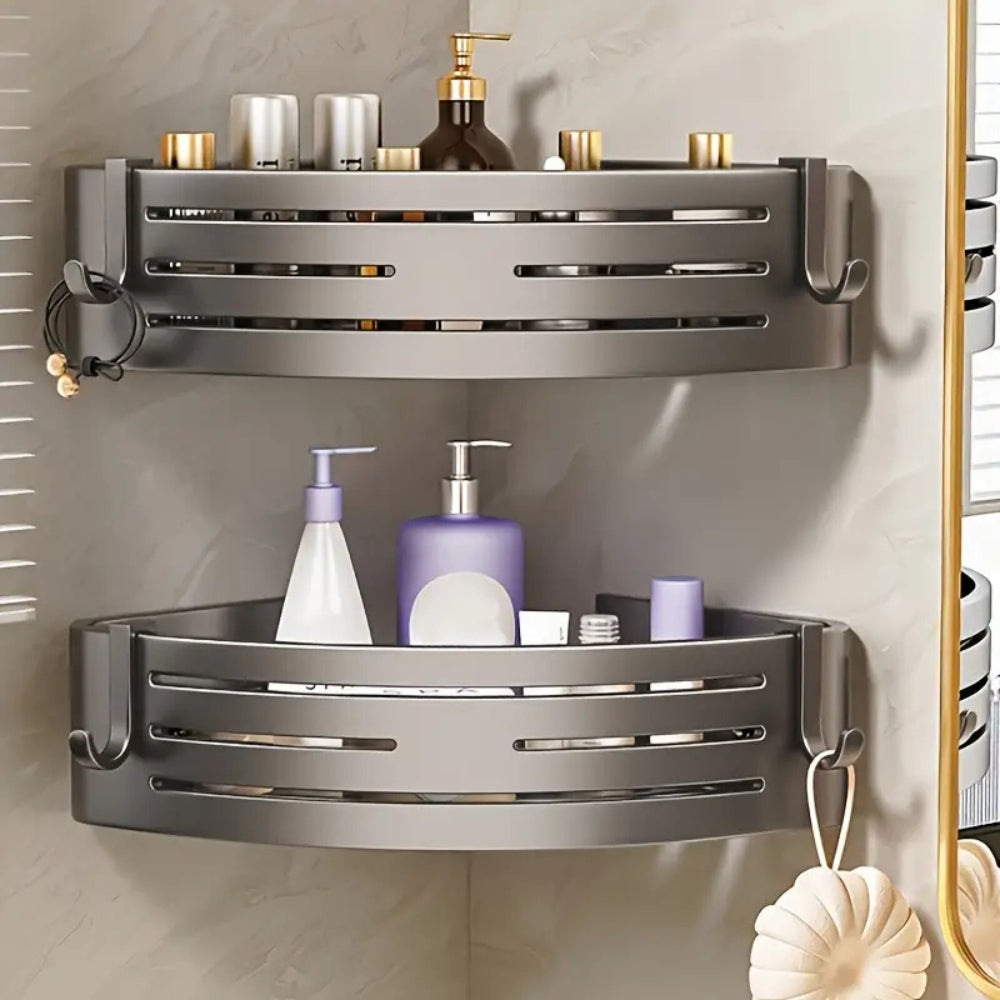 LoungeYard | Aluminum Corner Shower Caddy Rack — product view 6