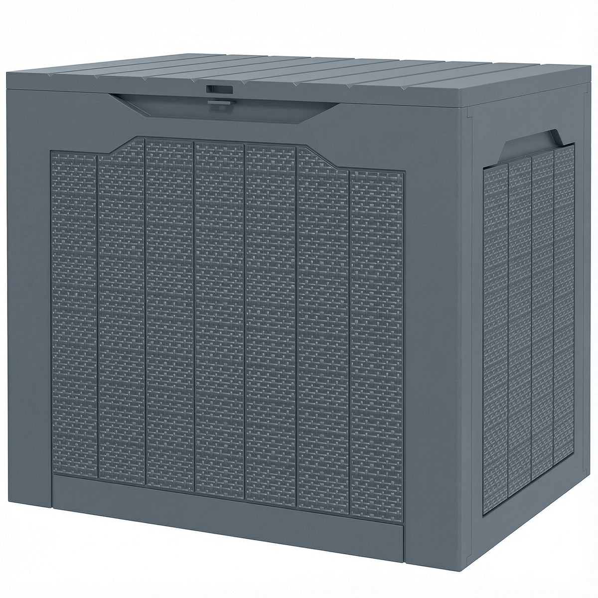 93L Plastic Garden Storage Box with Handles, Light Grey — product view 2