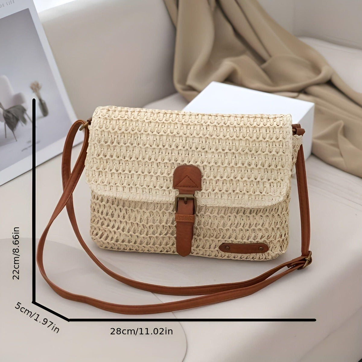LoungeYard | Woven Beach Bag – Lightweight Summer Tote for Beach & Everyday Use — product view 4