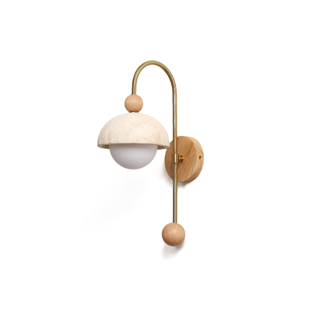 Ansa Travertine Wall Sconce — product view 1