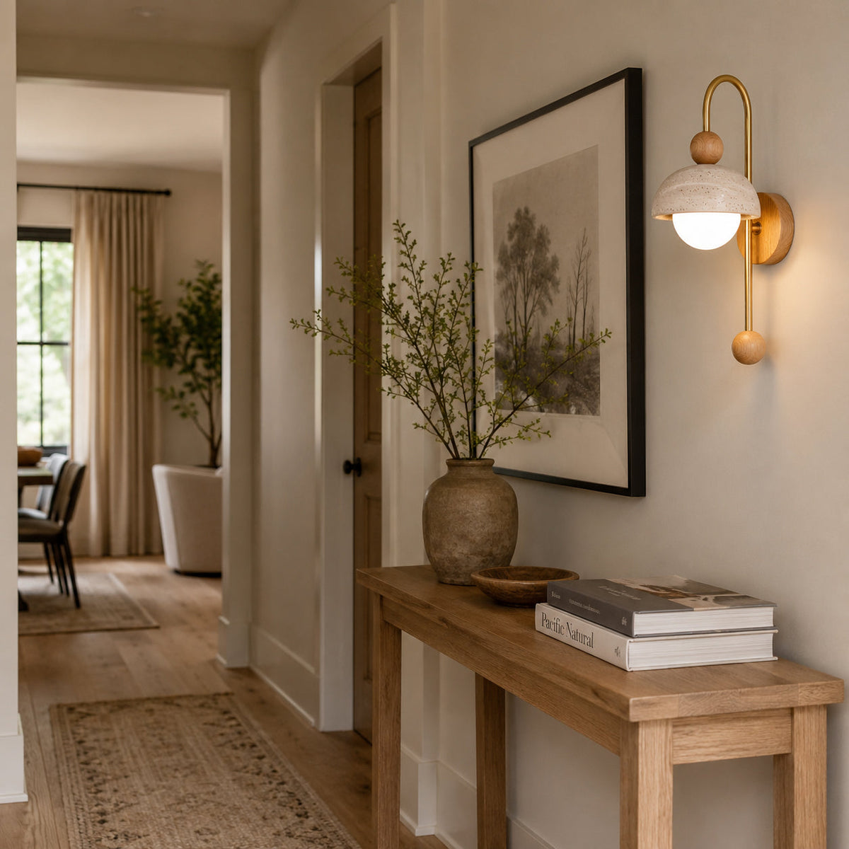 Ansa Travertine Wall Sconce — product view 6