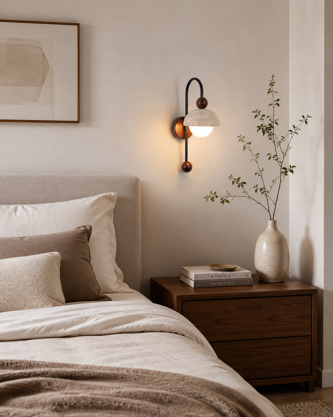 Ansa Travertine Wall Sconce — product view 7