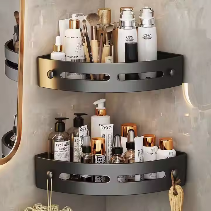 LoungeYard | AquaLock Shower Shelf | Shower Tray No Drilling Transparent — product view 1