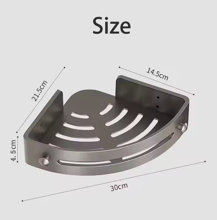 LoungeYard | AquaLock Shower Shelf | Shower Tray No Drilling Transparent — product view 5