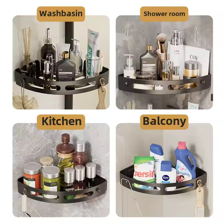 LoungeYard | AquaLock Shower Shelf | Shower Tray No Drilling Transparent — product view 7