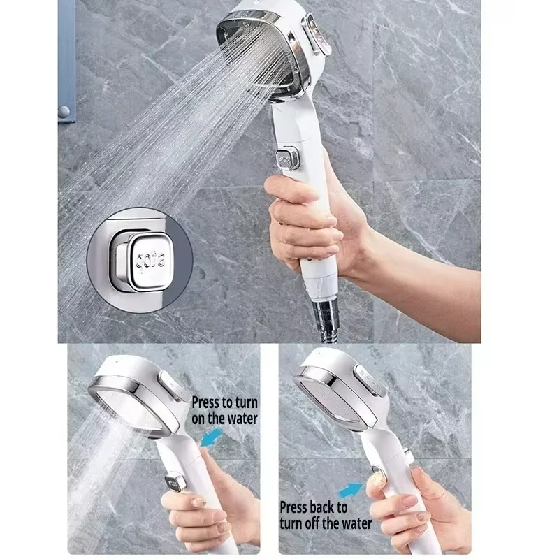 LoungeYard | AquaPulse | High-Pressure Shower Head with Adjustable Spray Modes — product view 6