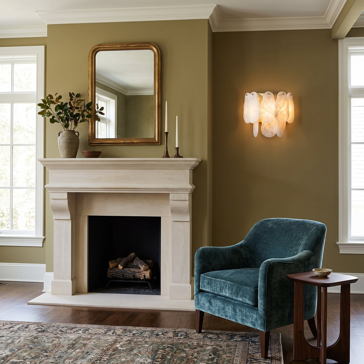 Arolla Irregular Alabaster Wall Sconce — product view 6