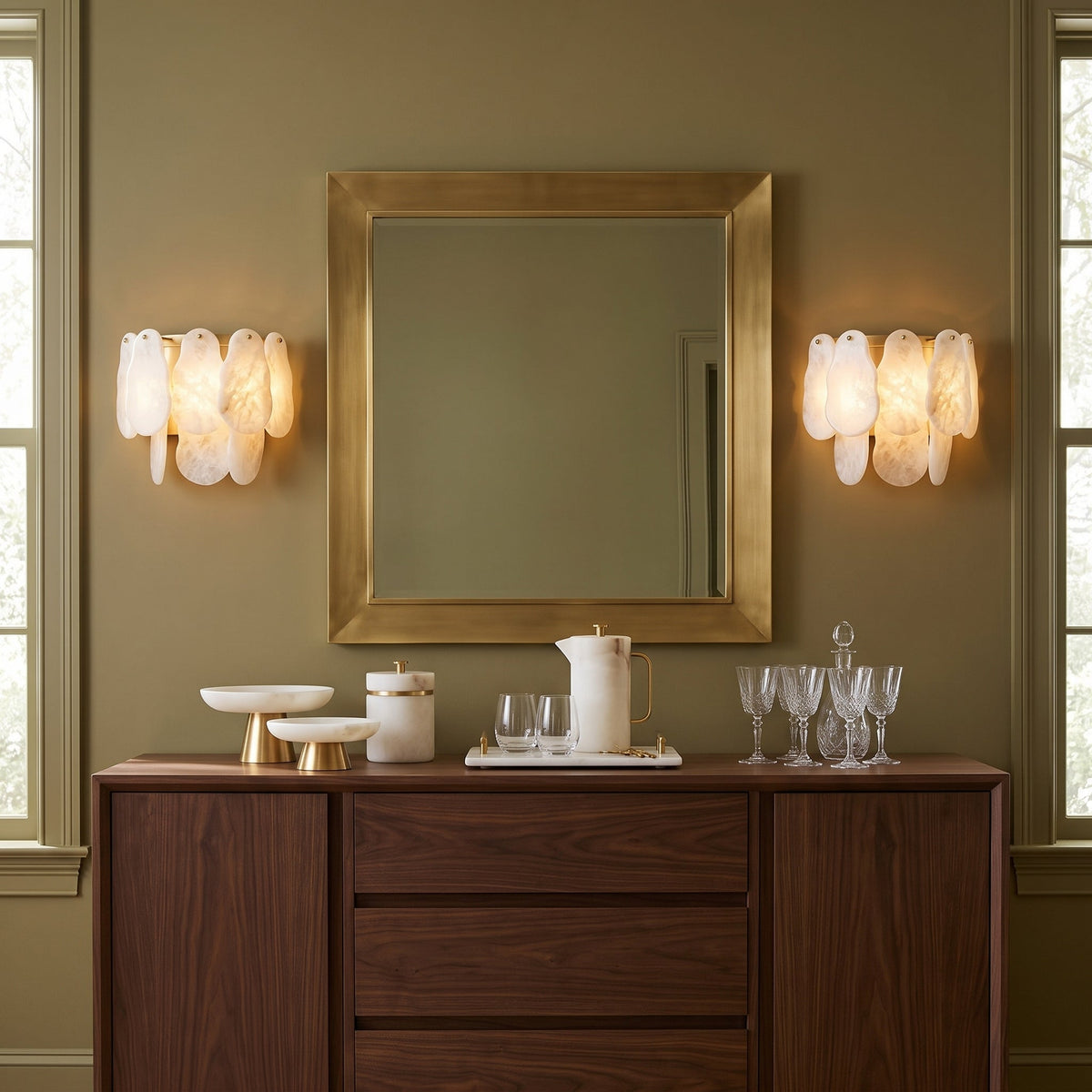 Arolla Irregular Alabaster Wall Sconce — product view 3