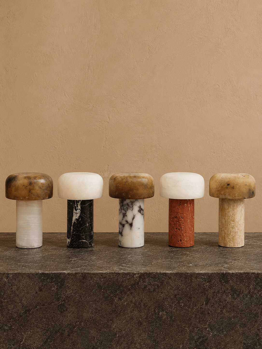 Asteria Natural Stone Rechargeable Table Lamp — product view 3
