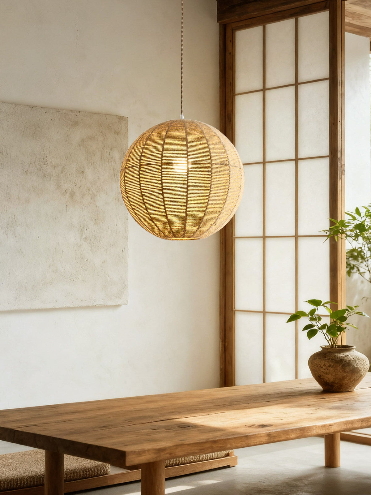 Atlas Rope Globe Pendant Lamp — product view 4