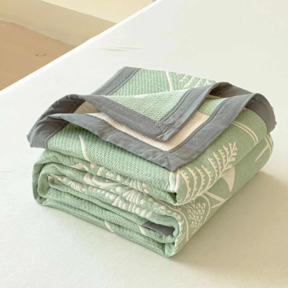 LoungeYard | Aurea Reversible Cotton Gauze Blanket — product view 2