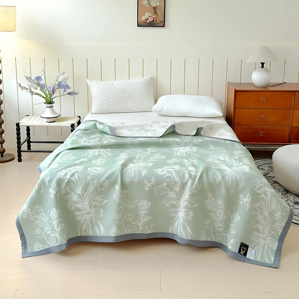 LoungeYard | Aurea Reversible Cotton Gauze Blanket — product view 3