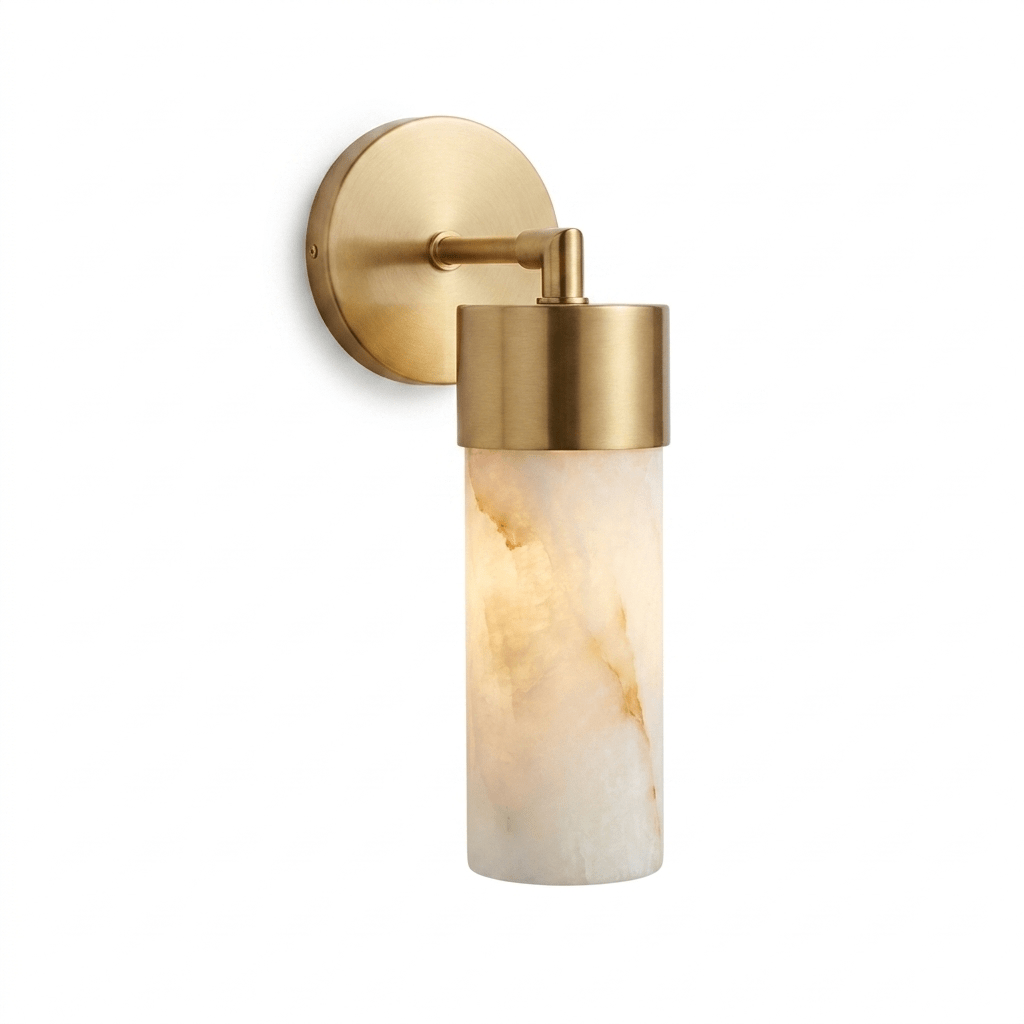 Aurelia Alabaster Cylinder Wall Sconce — product view 4