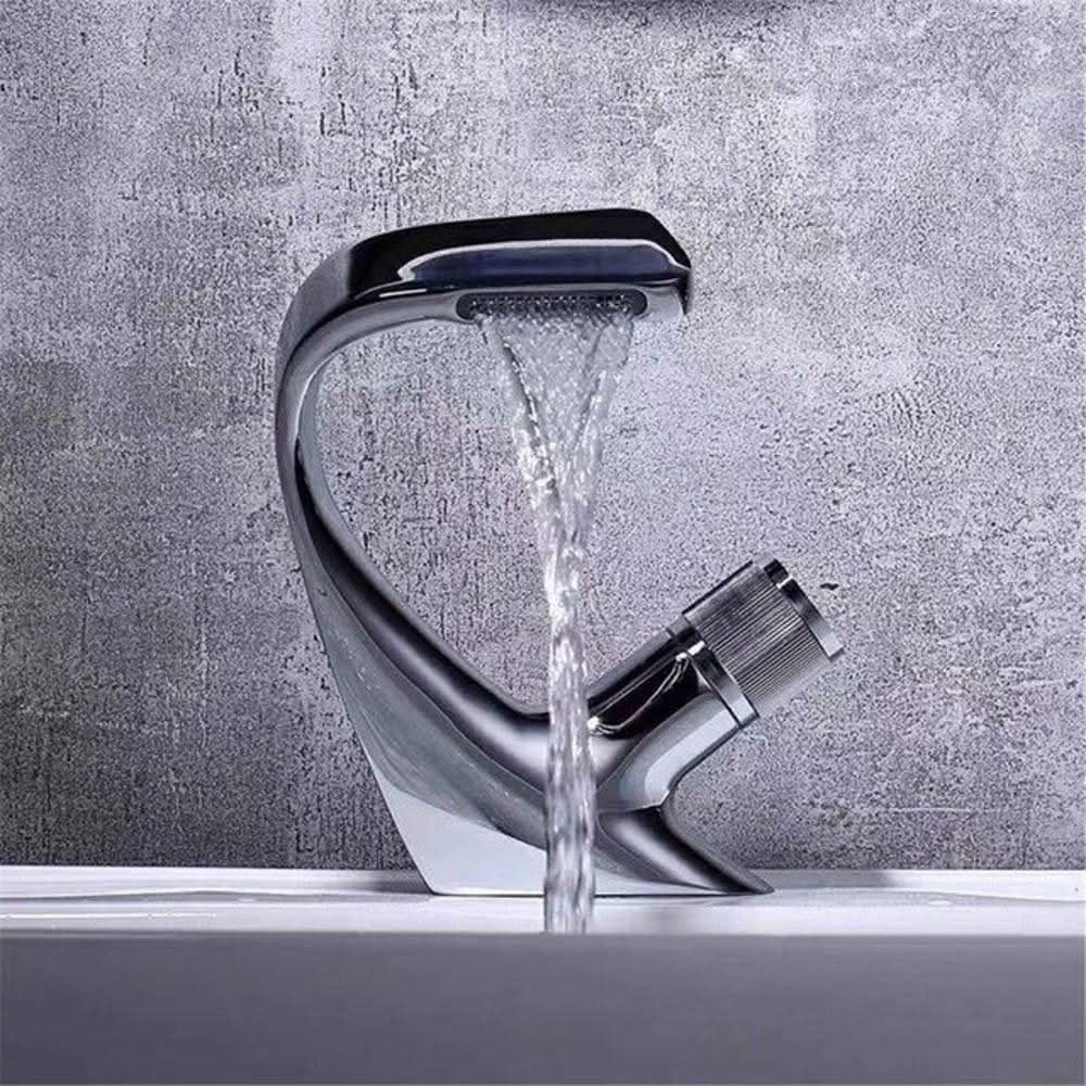 LoungeYard | Modern Bathroom Sink Mixer Faucet – Stylish Chrome Tap — product view 2