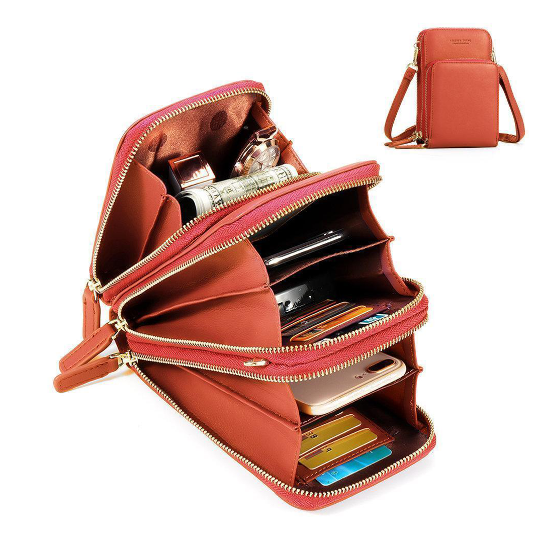 LoungeYard | Triple Secure Leather Phone Purse: Elegance Meets Practicality — product view 5