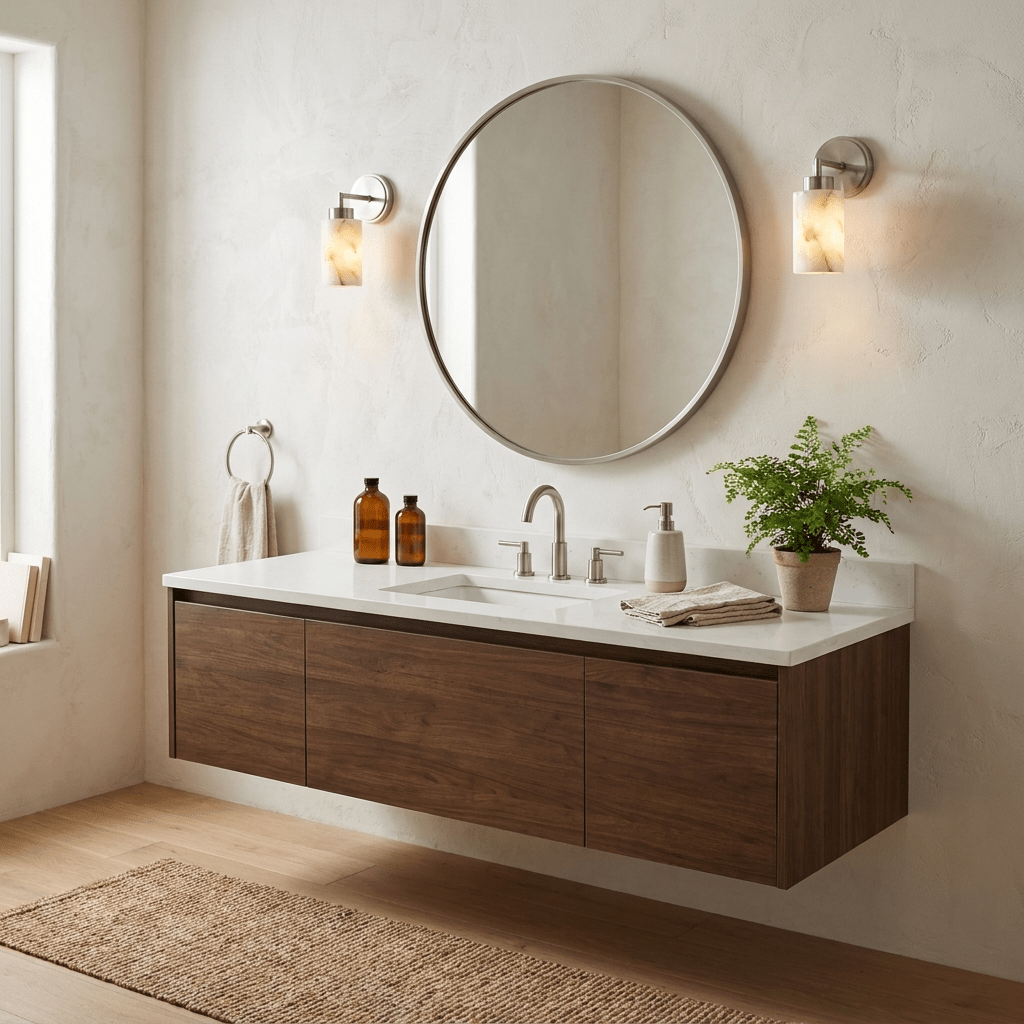 Avelin Alabaster Cylinder Wall Sconce — product view 3