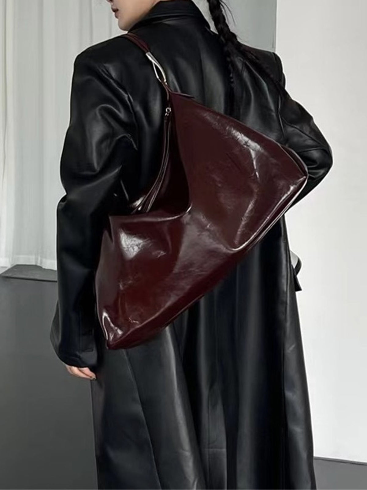LoungeYard | Ladies Hobo Bag Black One Size Polyurethane — product view 4