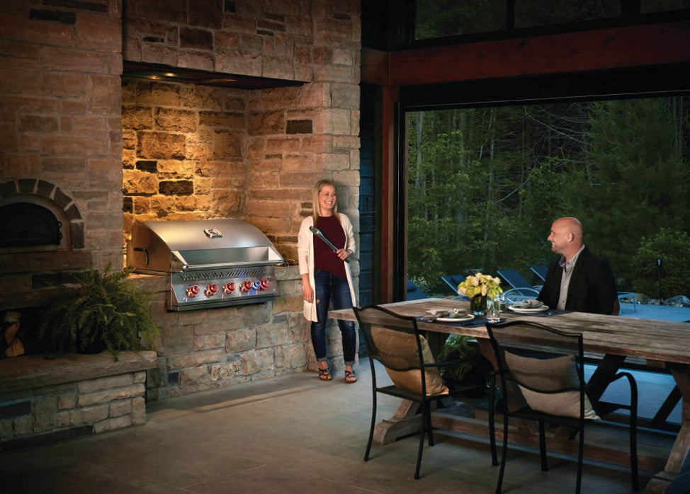 Napoleon - 700 Series - 38&quot; Built-in Natural Gas/Propane Grill with Infrared Rear Burner &amp; Rotisserie Kit