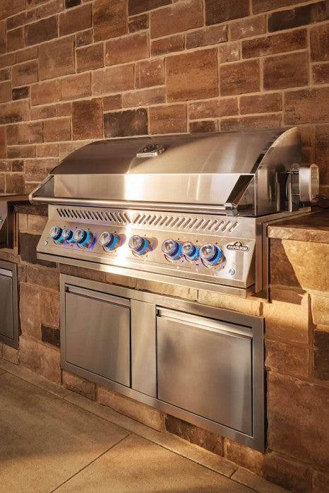 Napoleon - 700 Series - 44&quot; Built-in Natural Gas/Propane Grill with Infrared Rear Burner &amp; Rotisserie Kit
