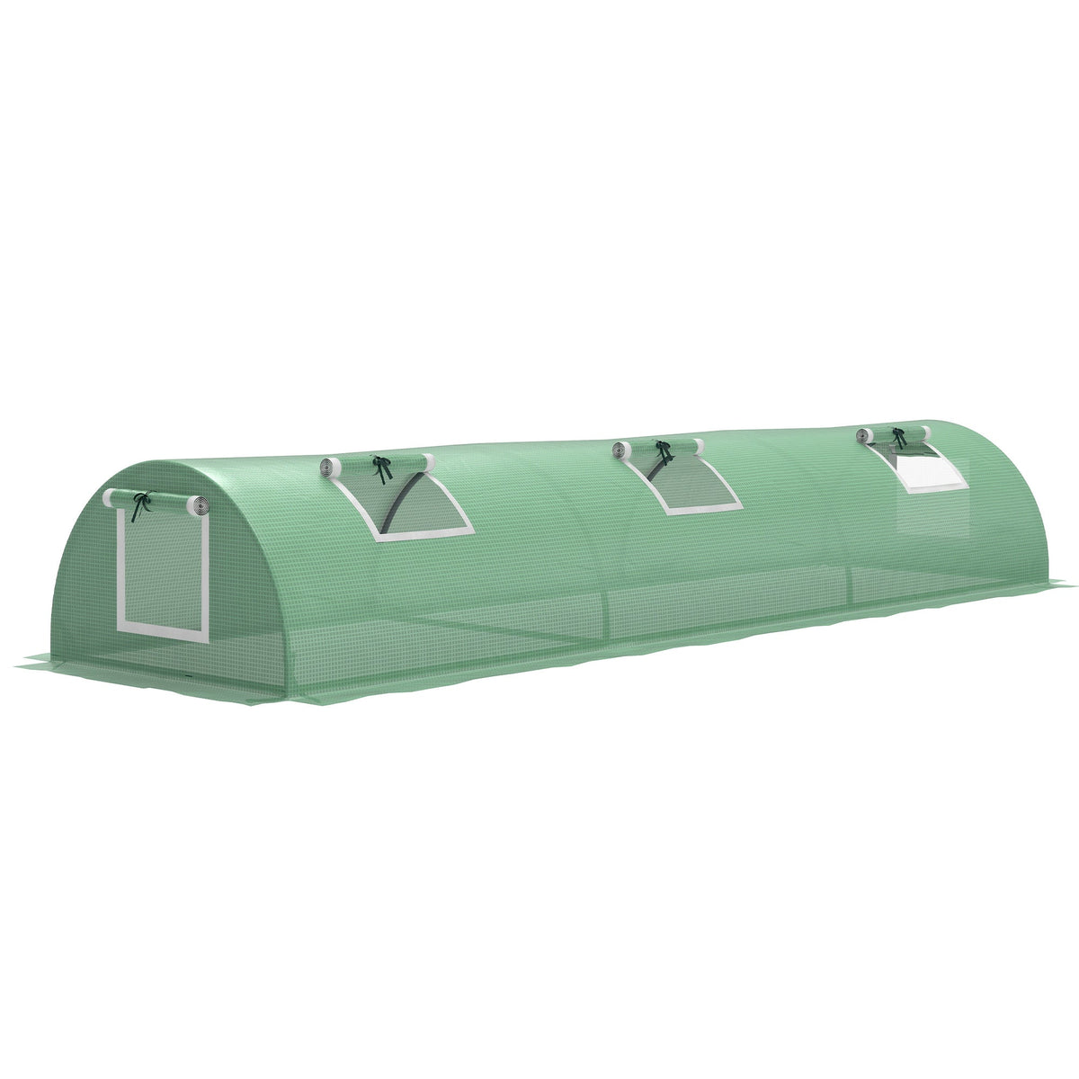 10' x 3' x 2' Portable Mini Greenhouse with 5 Mesh Windows, Green — product view 1