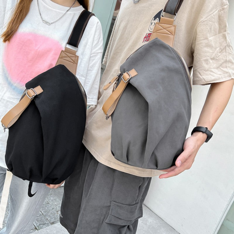 LoungeYard | Canvas Casual Minimalist Large Capacity Single Shoulder Sling Bag — product view 2