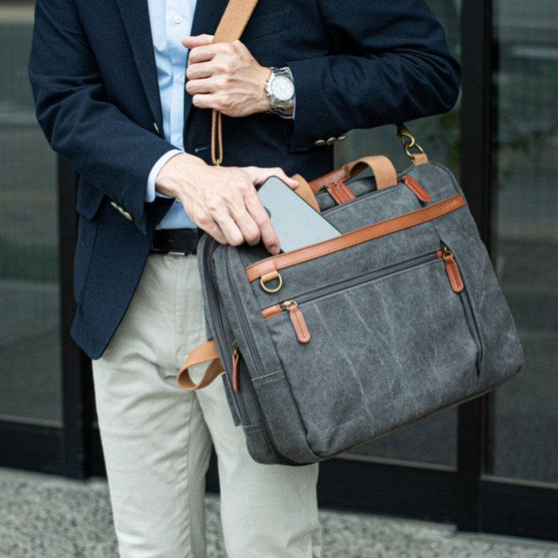 LoungeYard | Retro Casual Crossbody Backpack With Laptop Compartment — product view 2