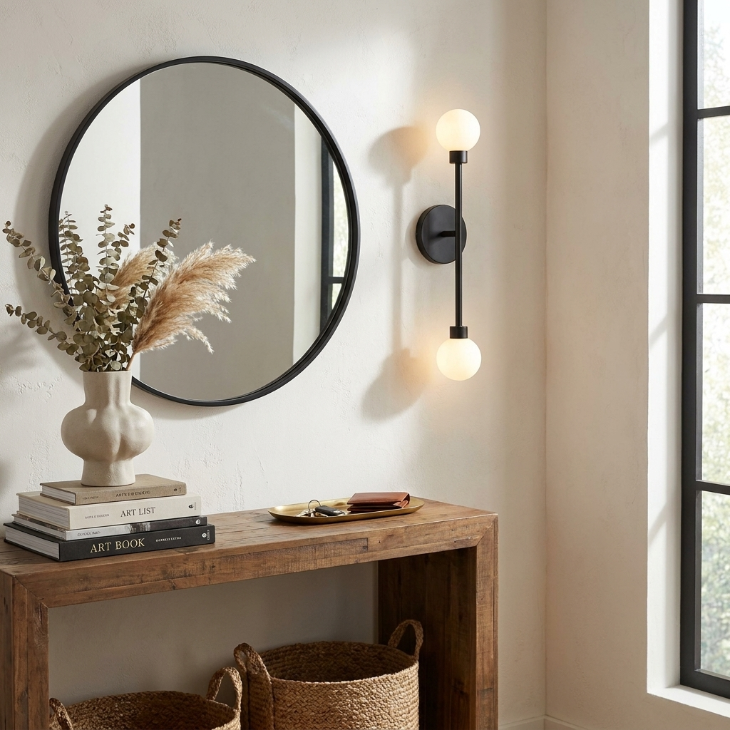 Barbell Alabaster Wall Sconce — product view 3