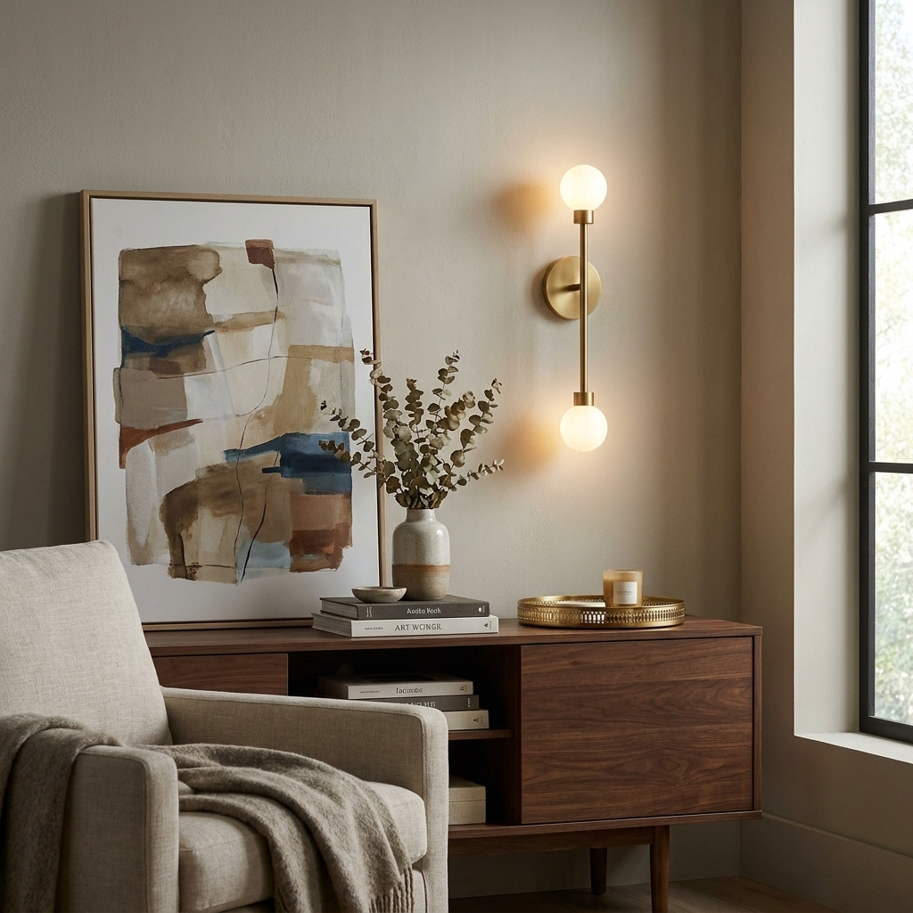 Barbell Alabaster Wall Sconce — product view 6