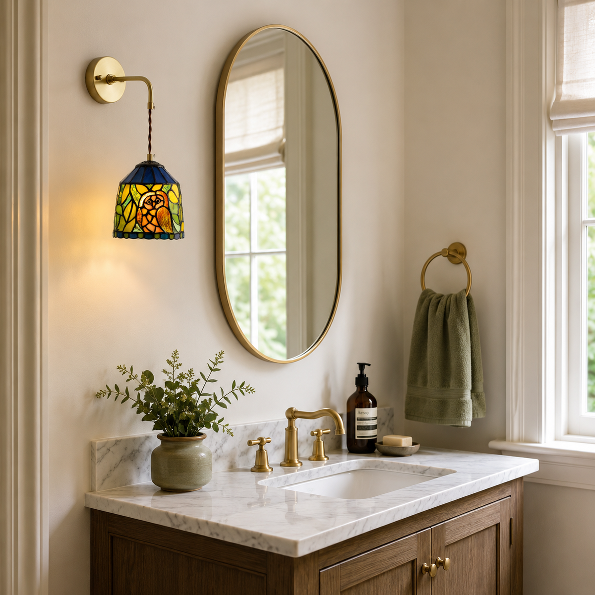 Barnaby Glass Wall Sconce — product view 3