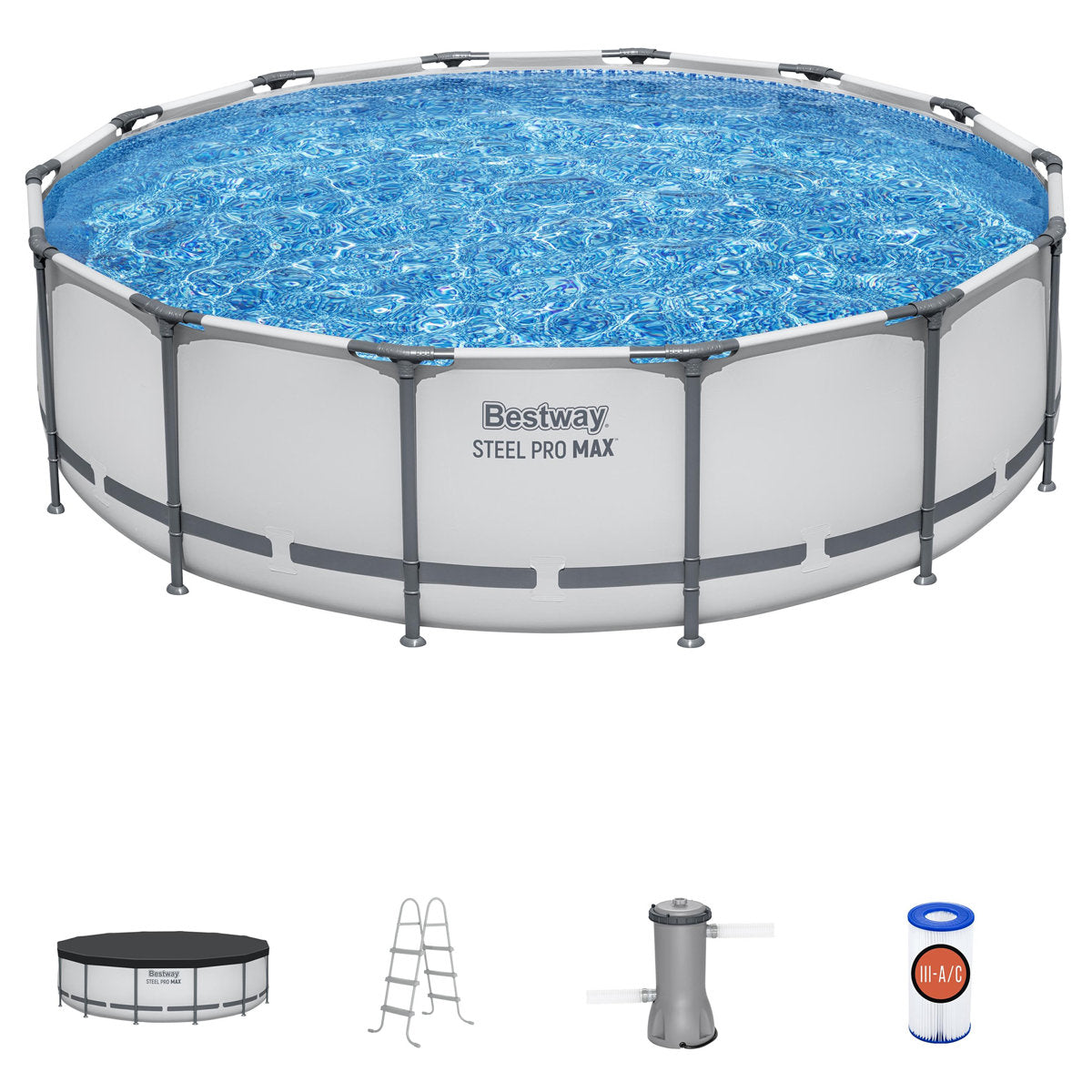 Steel Pro MAX 14 ft x 42 in Round Above Ground Swimming Pool Set — product view 2