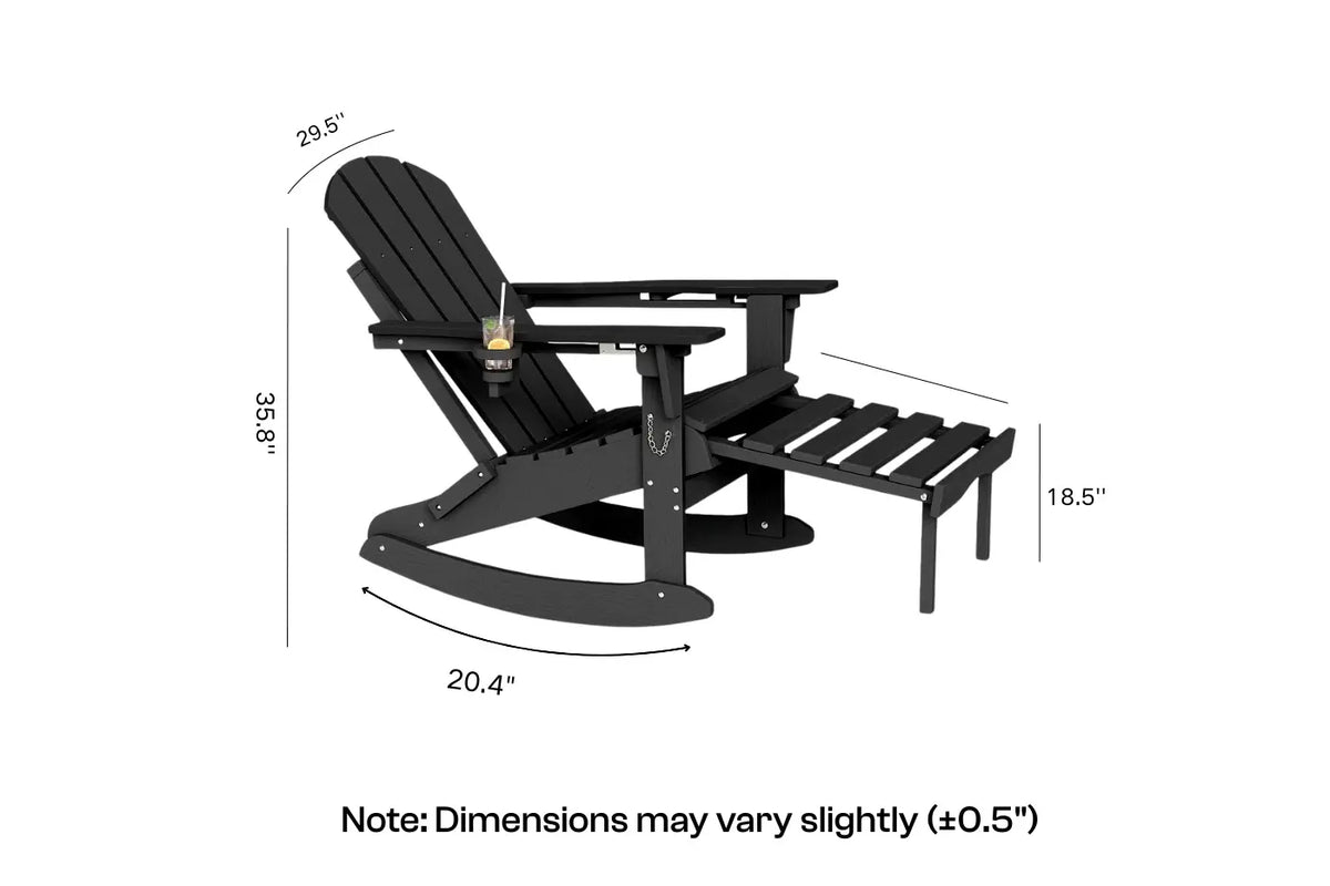 Multifunctional Adirondack Rocking Chair — product view 3