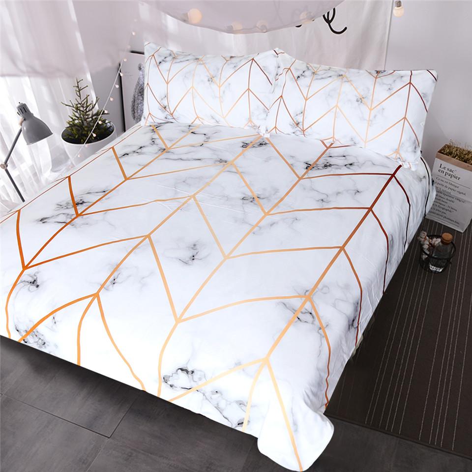 Marble Arrow Duvet Cover Set, Soft Microfibre — product view 4