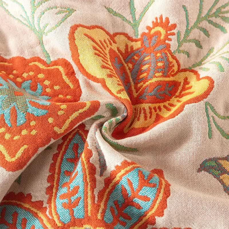 LoungeYard | Cotton Reversible Blanket with Jacquard and Boho Pattern — product view 5