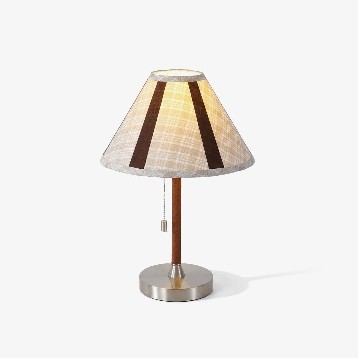 Briar Leather Trim Fabric Table Lamp — product view 1