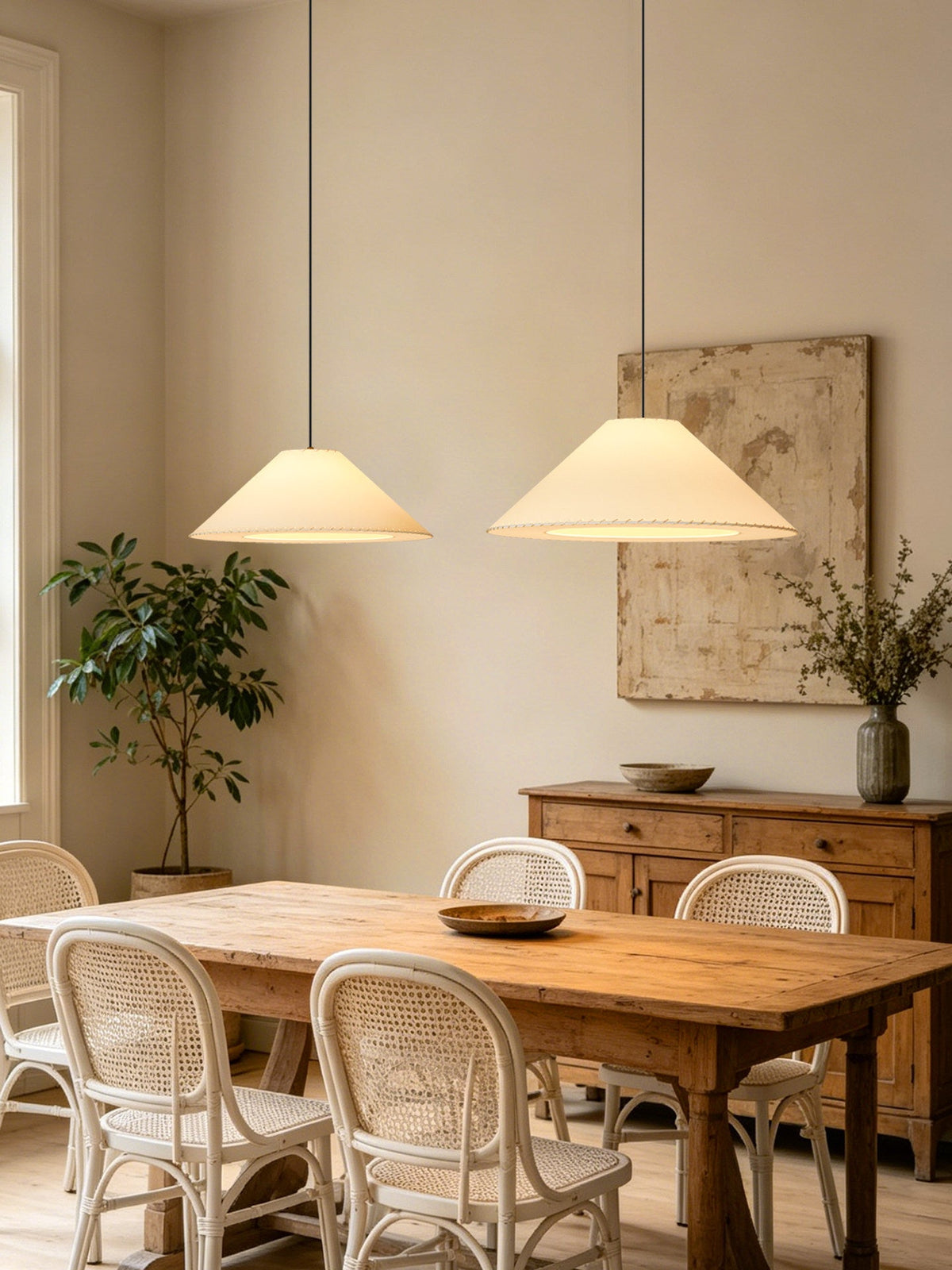 Brim Fabric Cone Pendant Lamp — product view 3