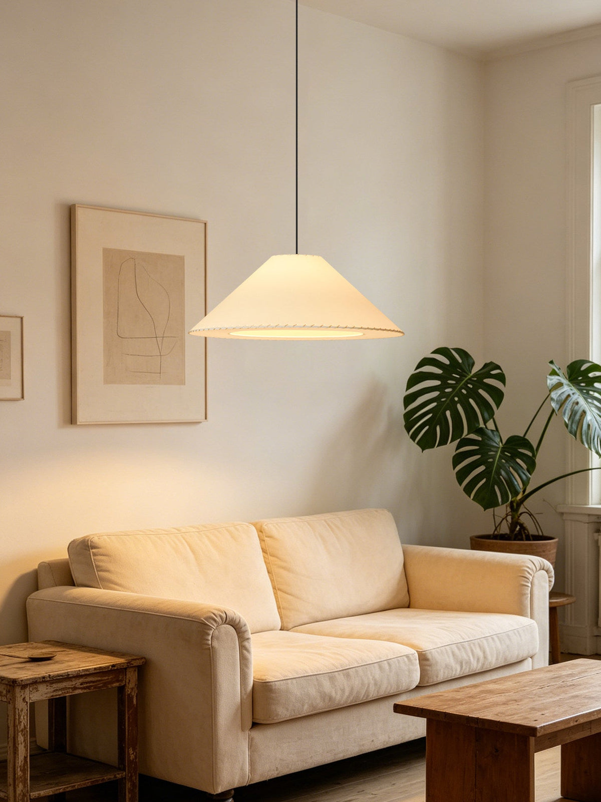 Brim Fabric Cone Pendant Lamp — product view 7