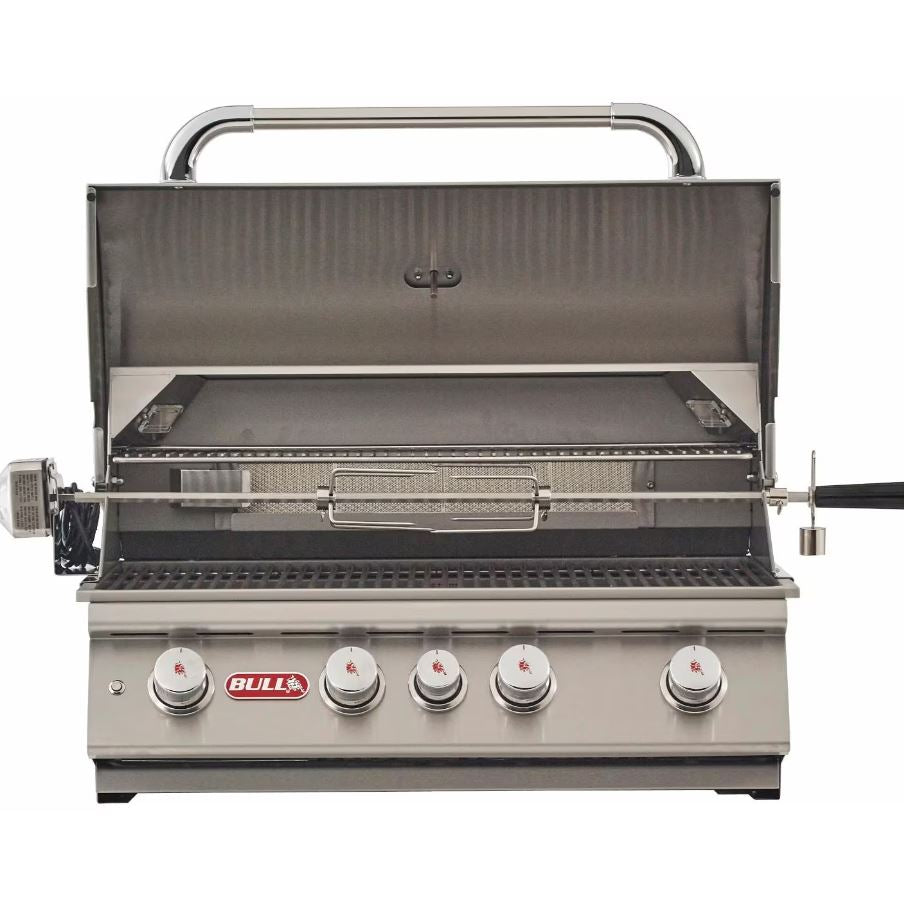 Bull Angus 30-Inch 4-Burner Built-In Natural Gas/Propane Grill With Rotisserie - 47629 or 47628