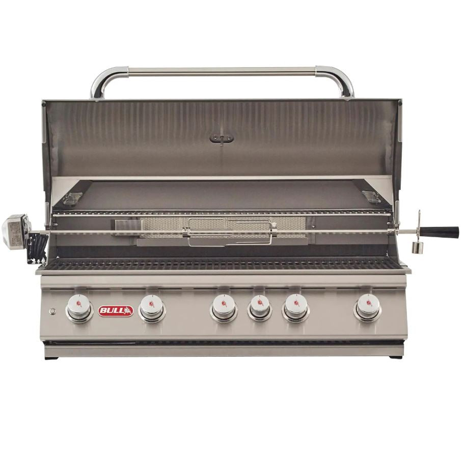 Bull Brahma 38-Inch 5-Burner Built-In Natural Gas/Propane Grill With Rotisserie - 57569 or 57568