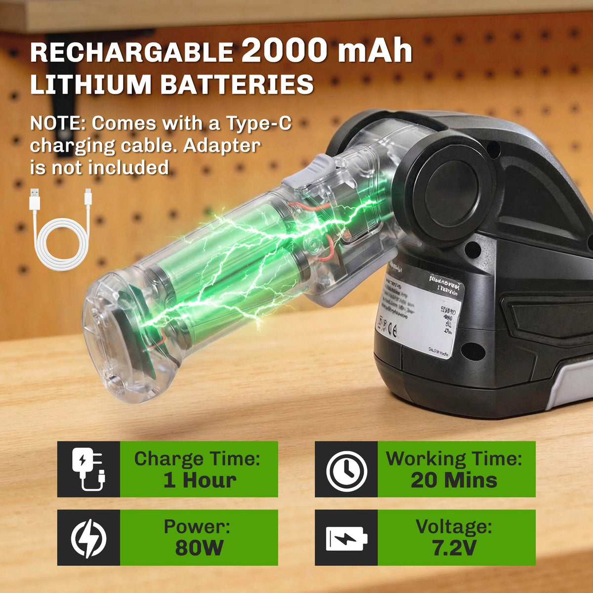2-in-1 Cordless Hedge Trimmer & Grass Shear with 2 Batteries — product view 7
