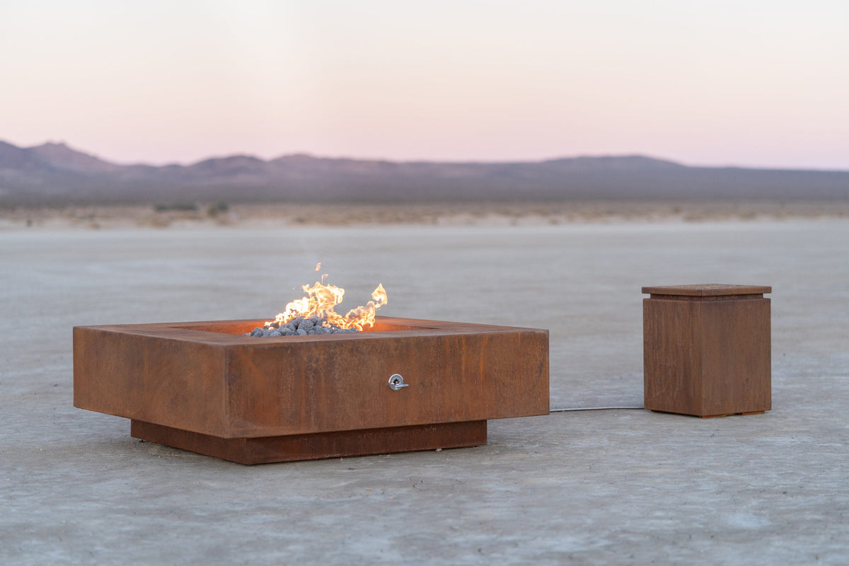 The Outdoor Plus - Cabo Fire Pit - Square - Corten Steel