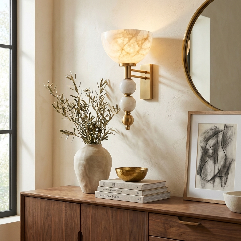 Cairn Alabaster Wall Sconce — product view 6