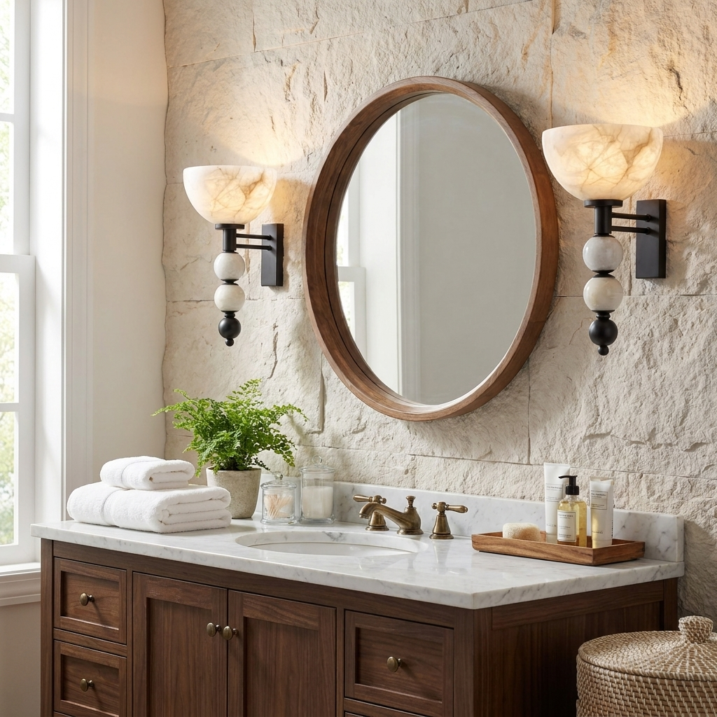 Cairn Alabaster Wall Sconce — product view 3