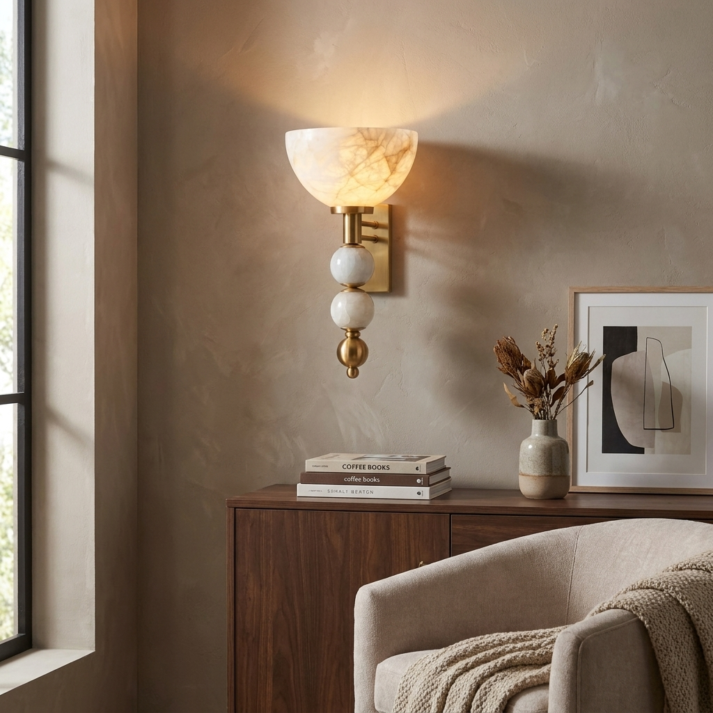 Cairn Alabaster Wall Sconce — product view 4
