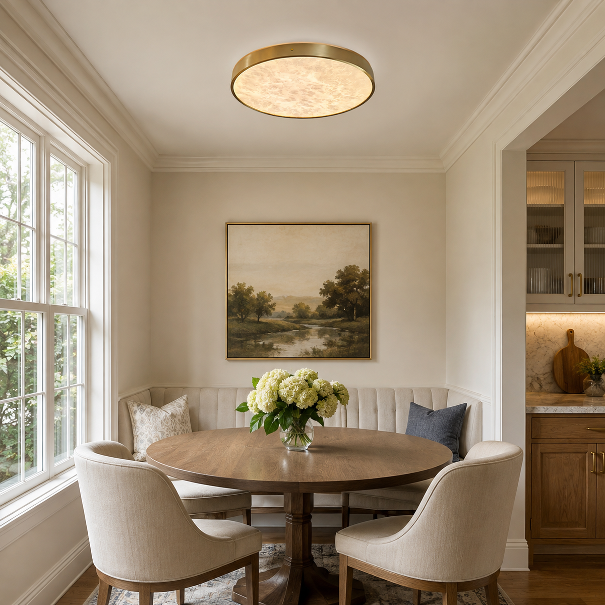 Calista Alabaster Flush Mount Ceiling Light — product view 4