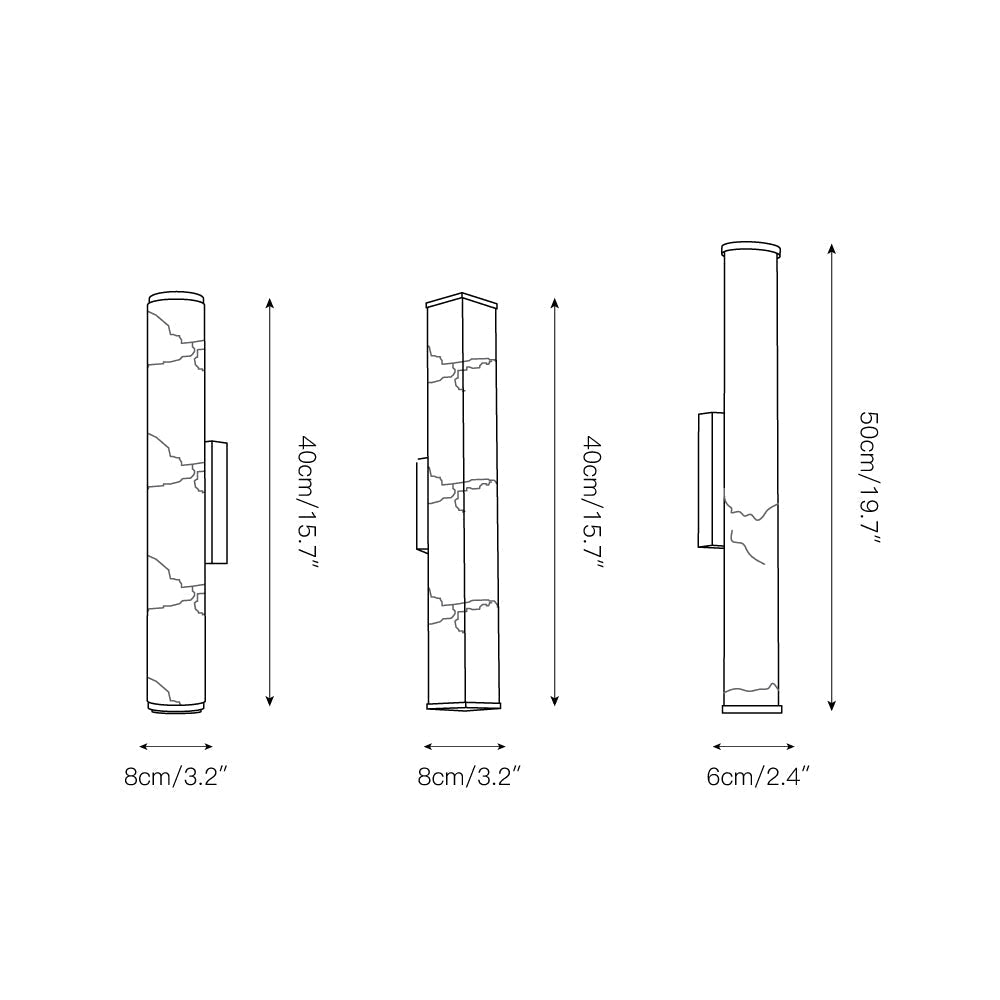 Callisto Alabaster Wall Sconce Natural Stone LED Luxury Bedroom Living Room — 5 Size and Finish Options — product view 7