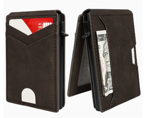 Minimalist RFID-Blocking Leather Cardholder LoungeYard — product view 5