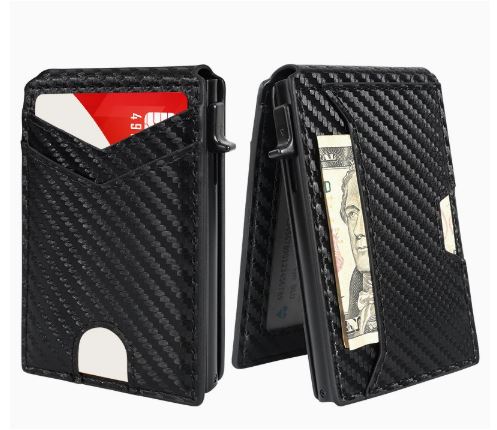 Minimalist RFID-Blocking Leather Cardholder LoungeYard — product view 4