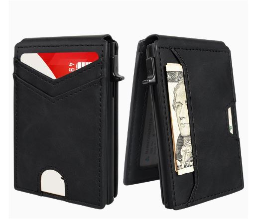 Minimalist RFID-Blocking Leather Cardholder LoungeYard — product view 3
